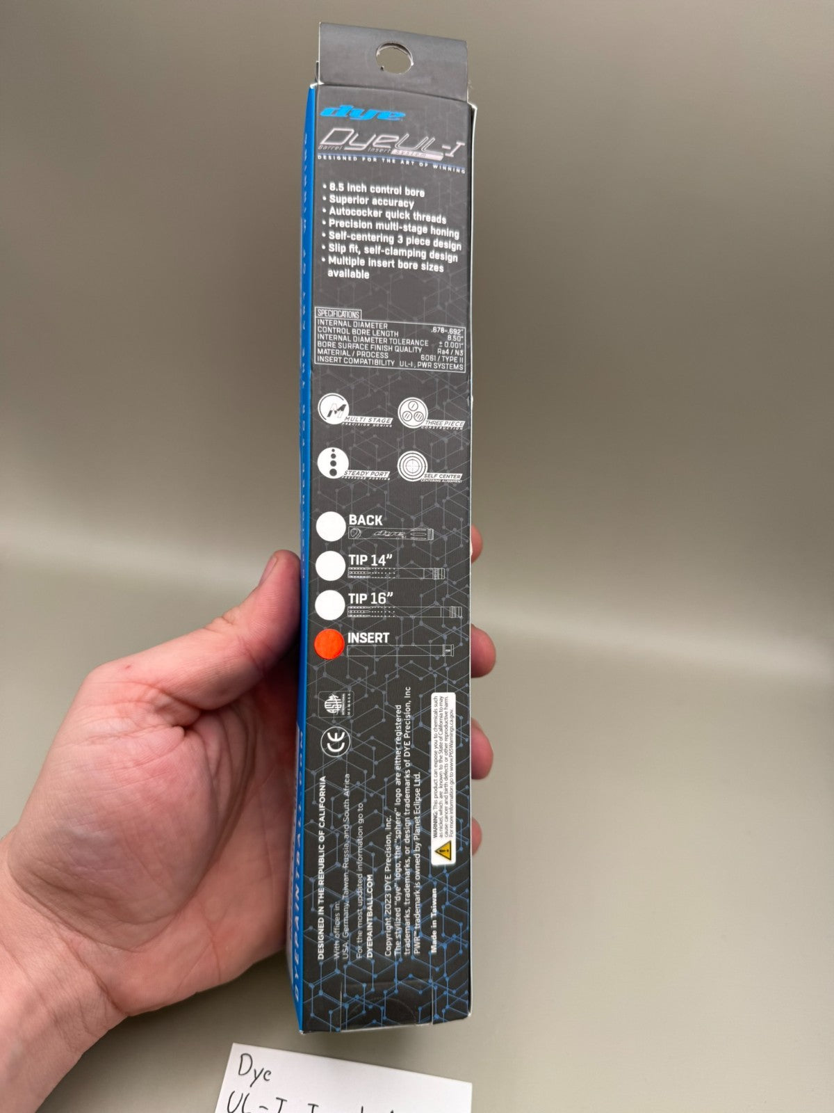 Dye UL-I Insert-NOS 688 Bore-Black