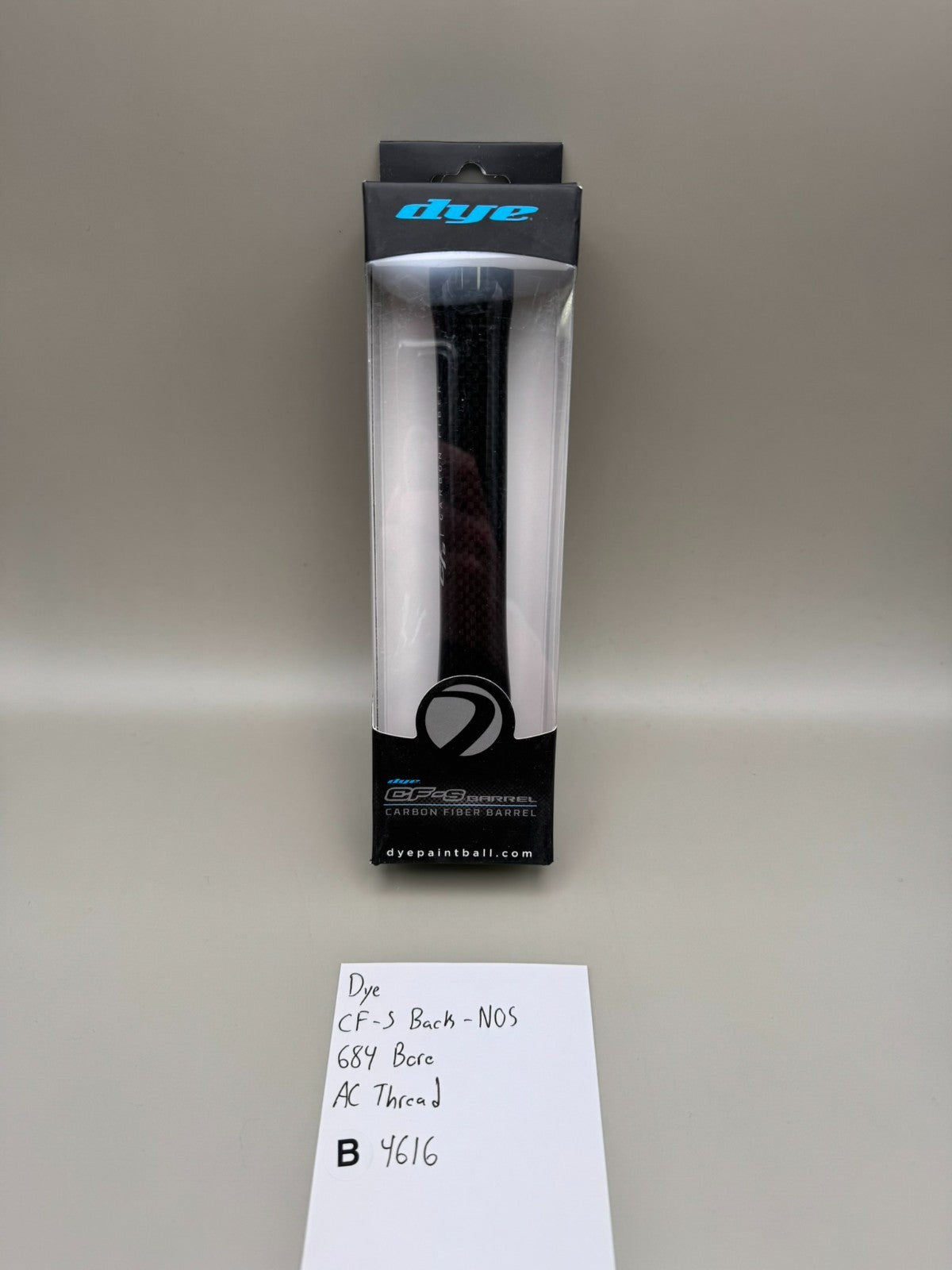 Dye CF-S Back-NOS 684 Bore AC Thread-Black