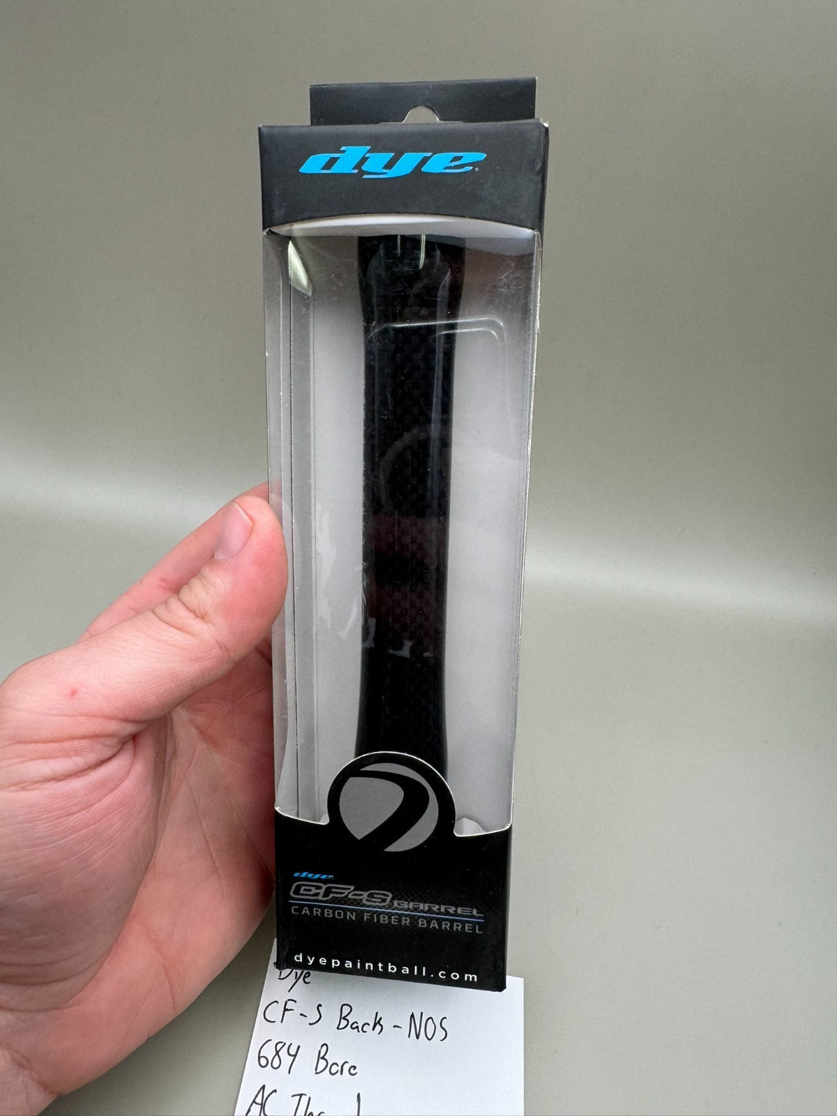 Dye CF-S Back-NOS 684 Bore AC Thread-Black