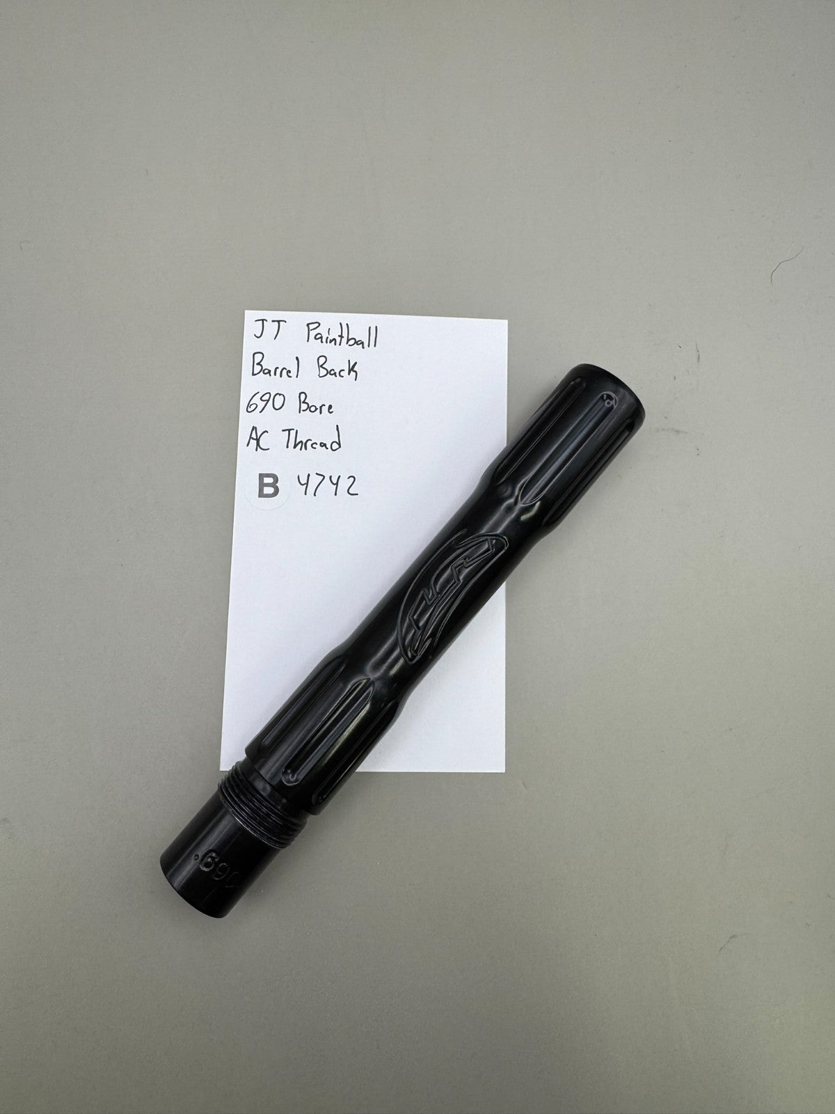 JJ Paintball Barrel Back 690 Bore AC Thread-Gloss Black