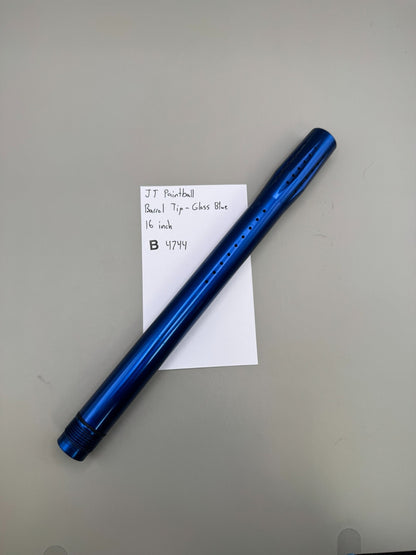 JJ Paintball Barrel Tip-Gloss Blue 16 inch