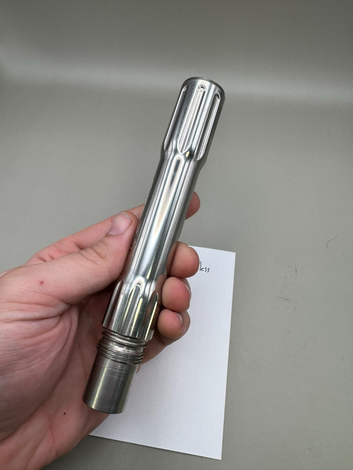 JJ Paintball Barrel Back-Stainless 690 Bore Spyder Thread-Gloss Silver