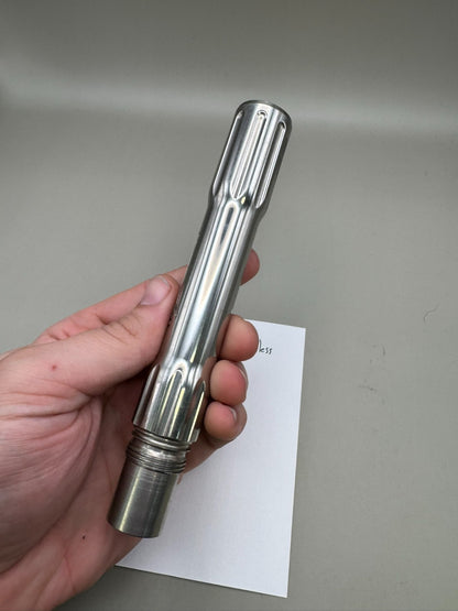 JJ Paintball Barrel Back-Stainless 690 Bore Spyder Thread-Gloss Silver