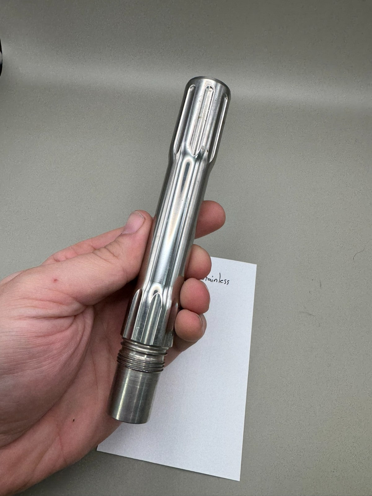 JJ Paintball Barrel Back-Stainless 690 Bore Spyder Thread-Gloss Silver