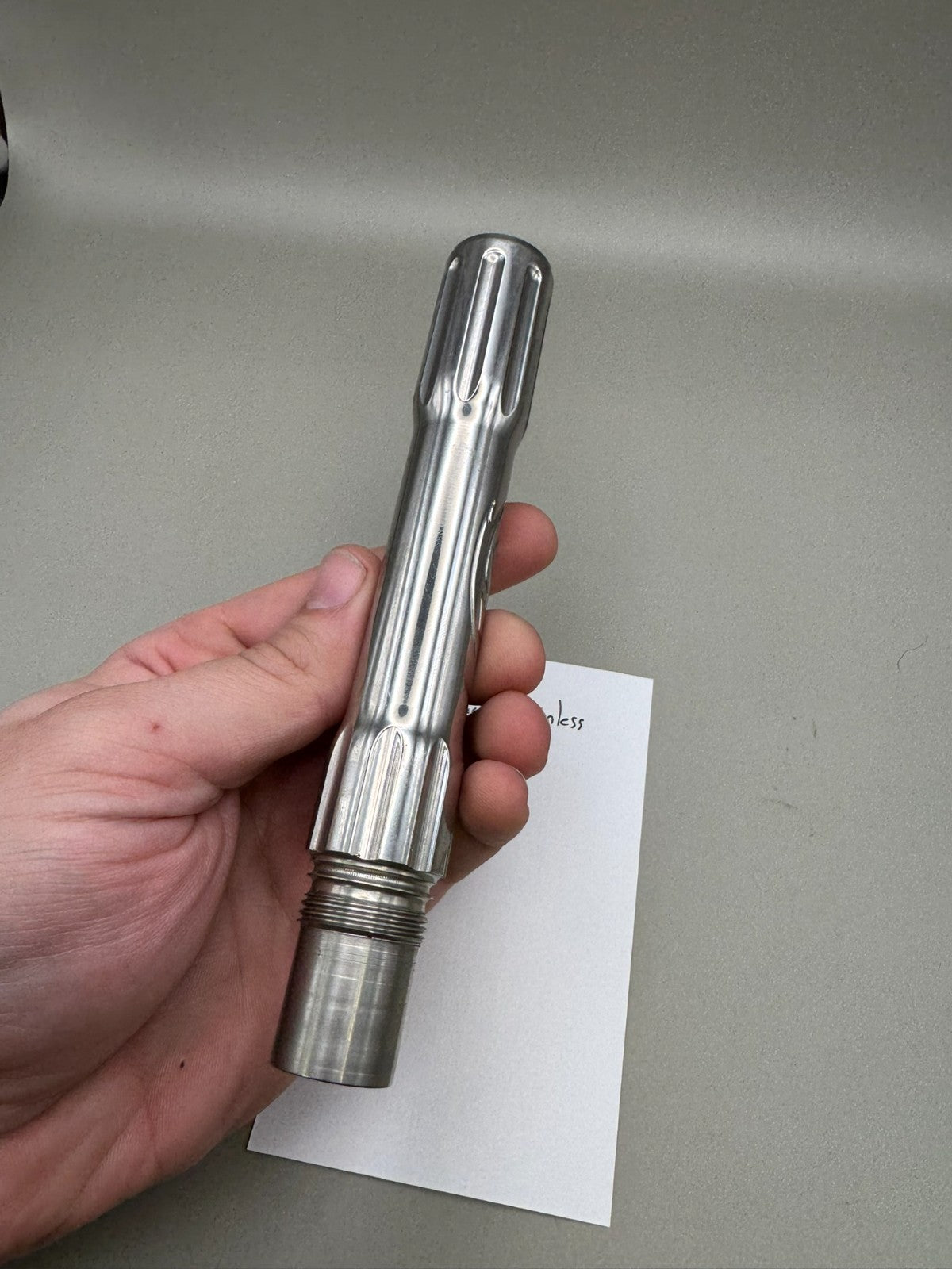 JJ Paintball Barrel Back-Stainless 690 Bore Spyder Thread-Gloss Silver