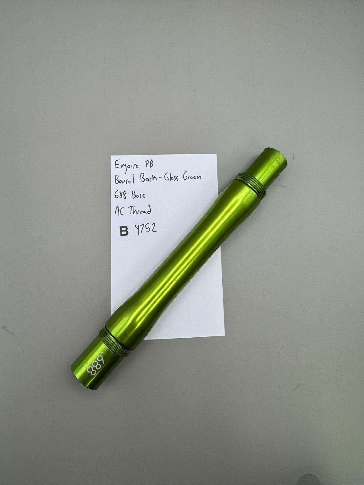 Empire PB Paintball Barrel Back-Gloss Green 688 Bore AC Thread