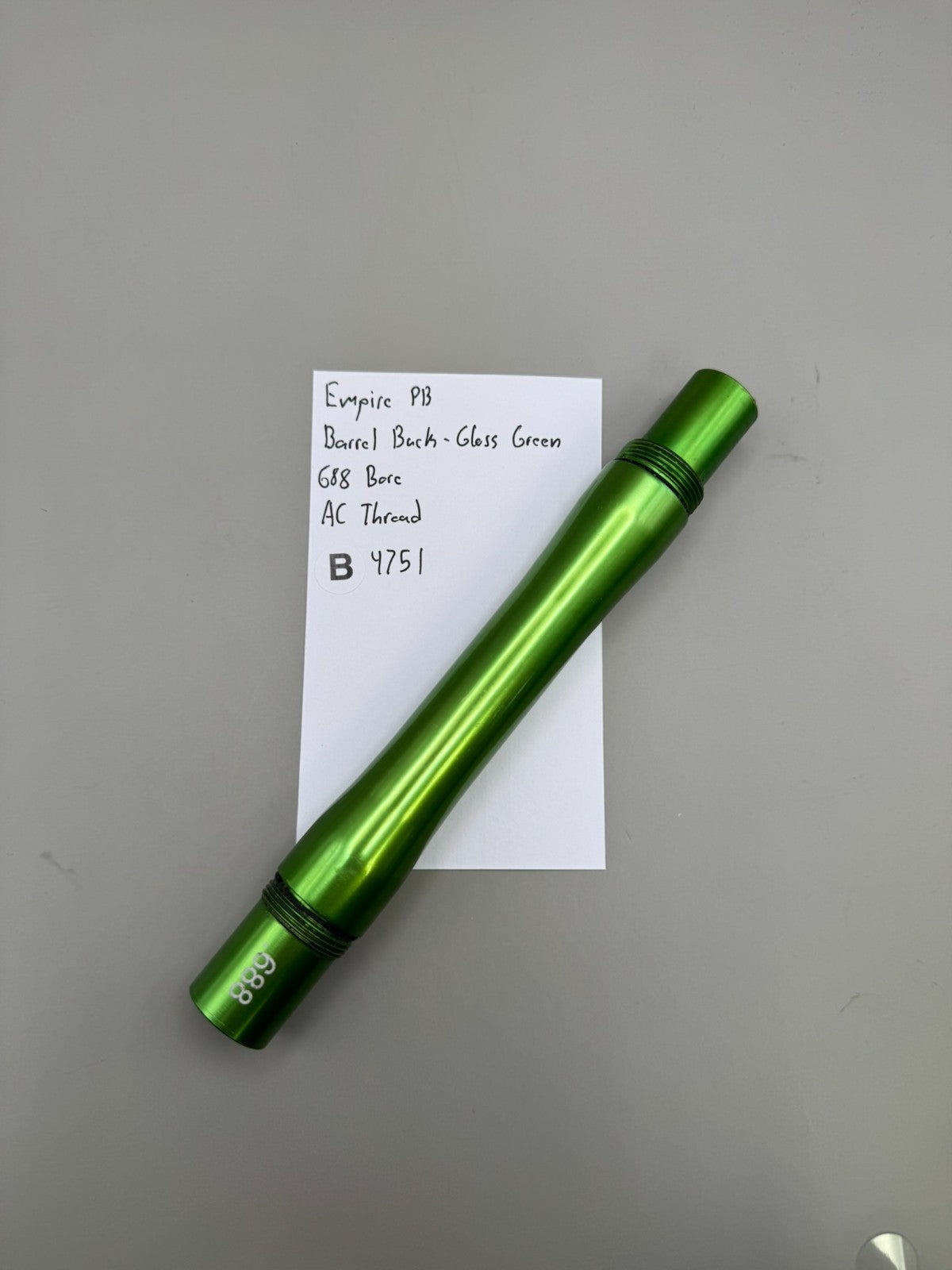 Empire PB Paintball Barrel Back-Gloss Green 688 Bore AC Thread