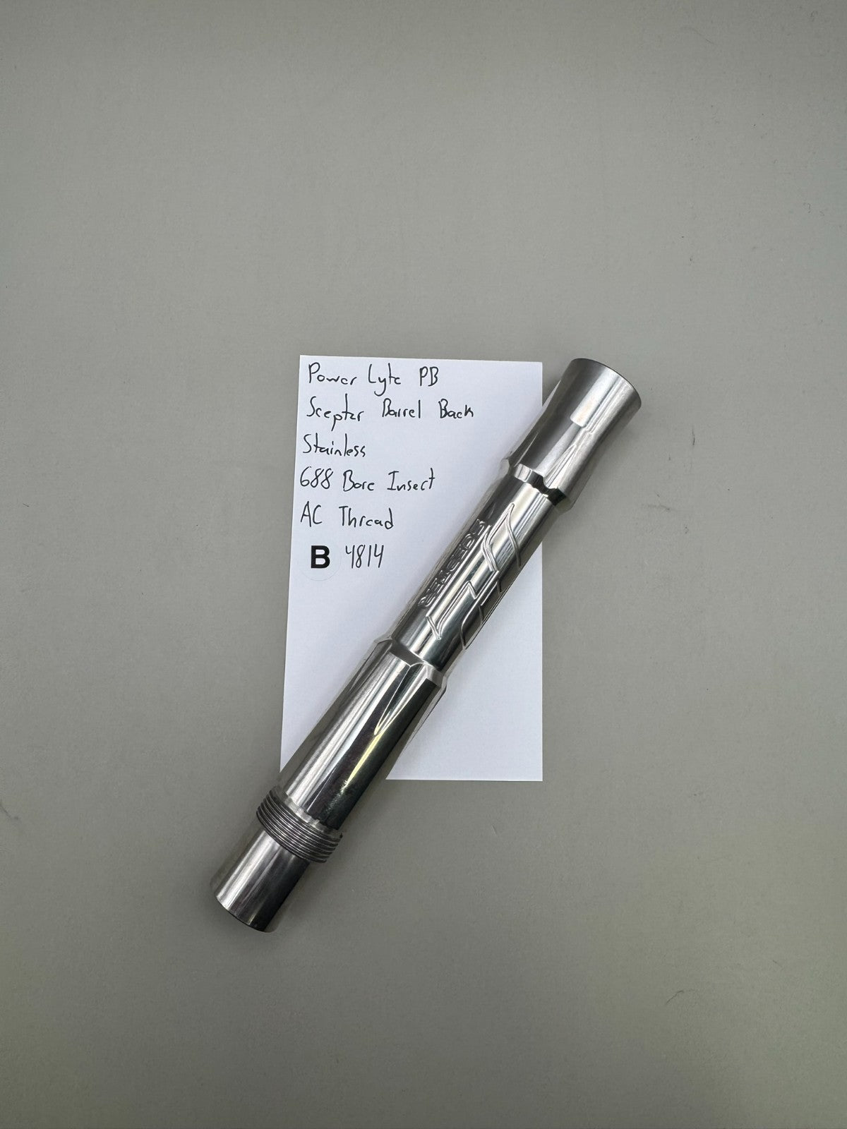 Power Lyte PB Seepter Paintball Barrel Back Stainless 688 Bore Insert AC Thread