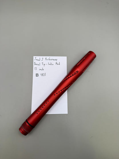 J and J Performance Paintball Barrel Tip-Satin Red 13 inch