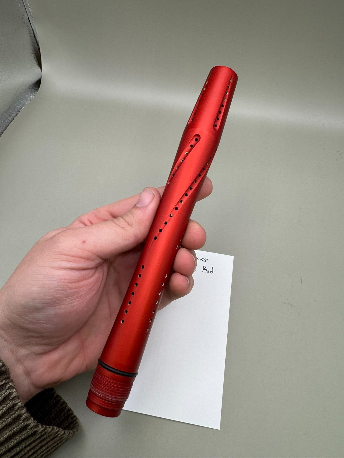 J and J Performance Paintball Barrel Tip-Satin Red 13 inch