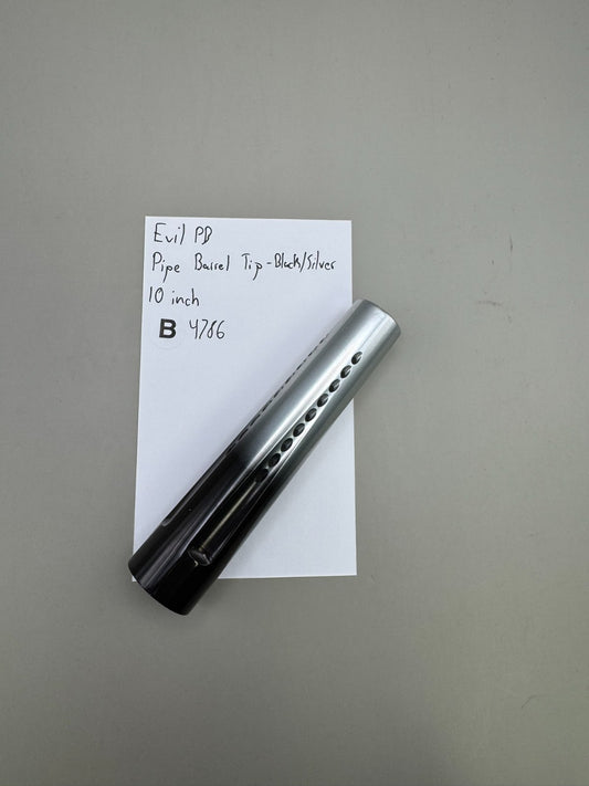 Evil PB Pipe Barrel Tip-Black/Silver 10 inch