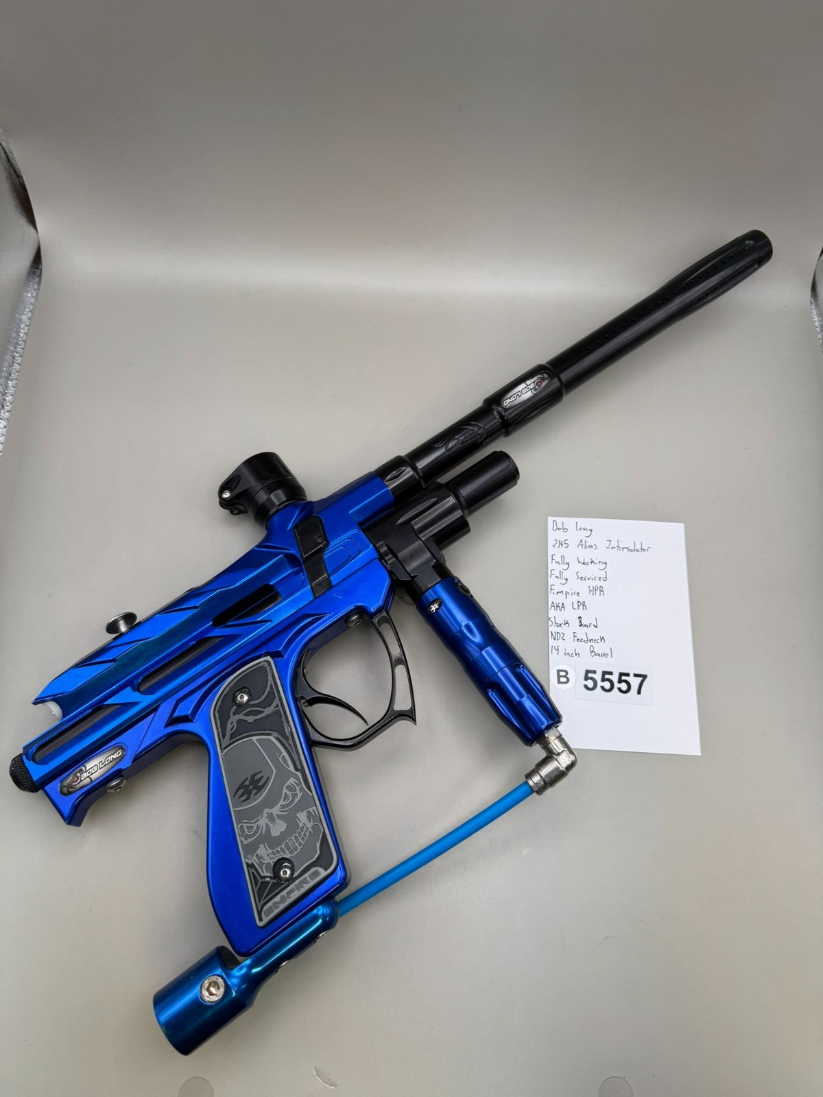 Bob Long 2k5 Alias Intimidator - Blue Paintball Marker - Fully Working