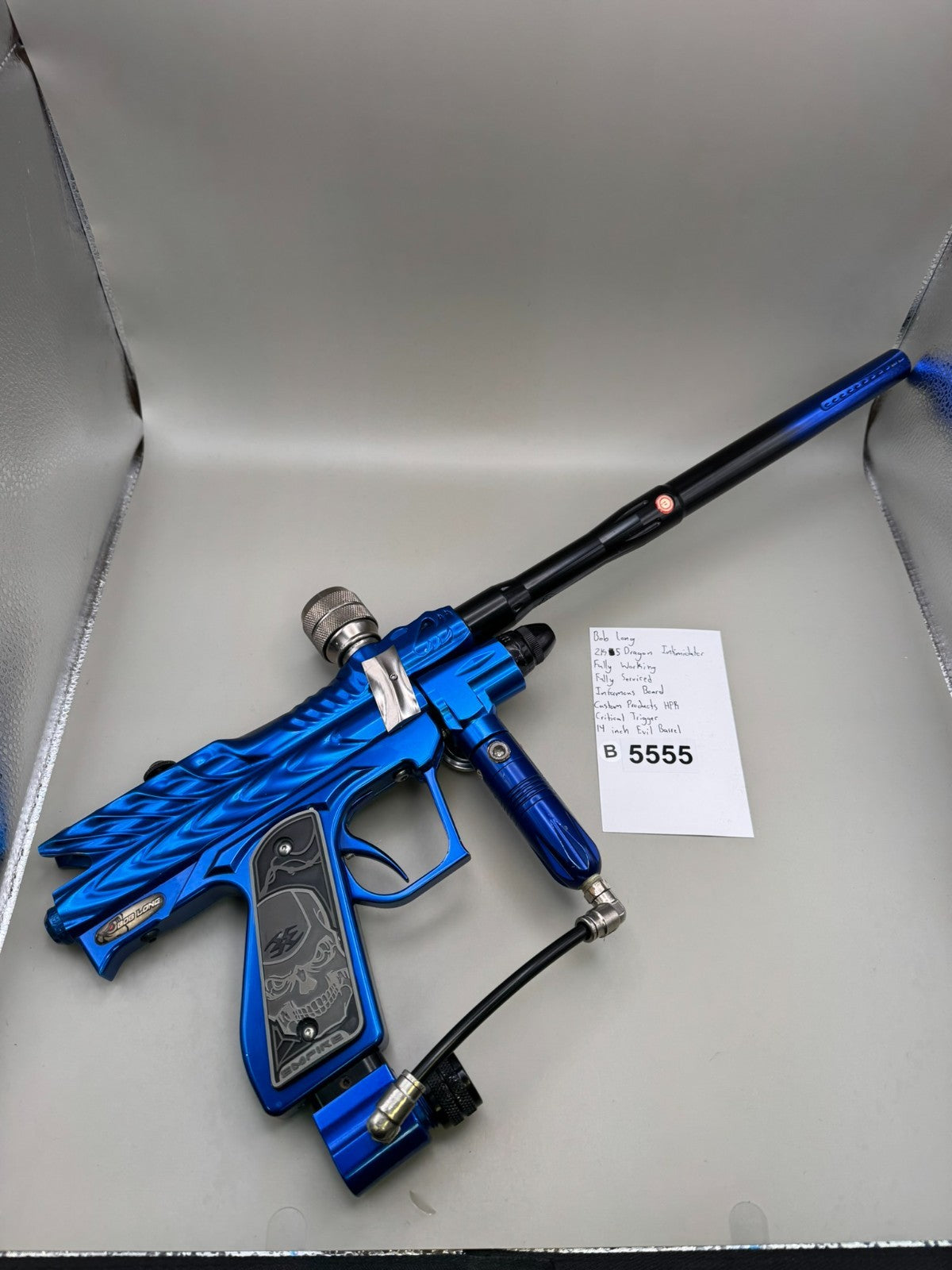 Bob Long 2k5 Dragon Intimidator -Blue  Paintball Marker - Fully Working