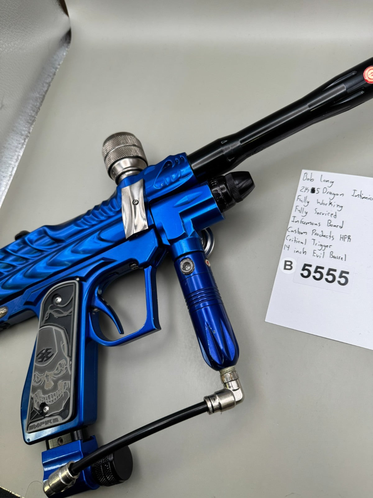 Bob Long 2k5 Dragon Intimidator -Blue  Paintball Marker - Fully Working