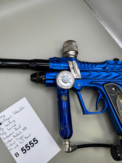 Bob Long 2k5 Dragon Intimidator -Blue  Paintball Marker - Fully Working