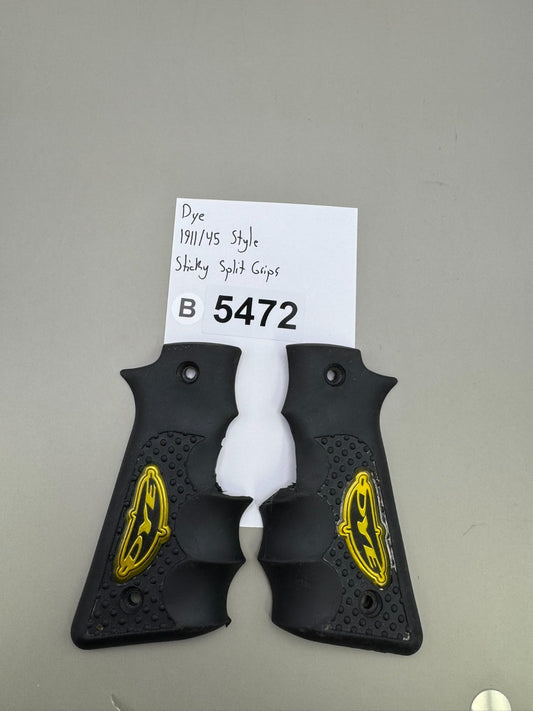 Dye 1911/45 Style Sticky Split Grips-Black