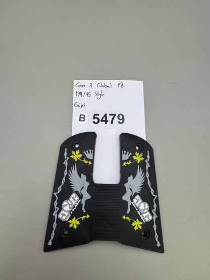 Gen X Global PB 1911/45 Style Grips-Black