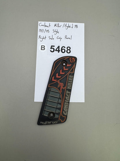 Contact Killer/Hybrid PB 1911/45 Style Right Side Grip Panel-Black