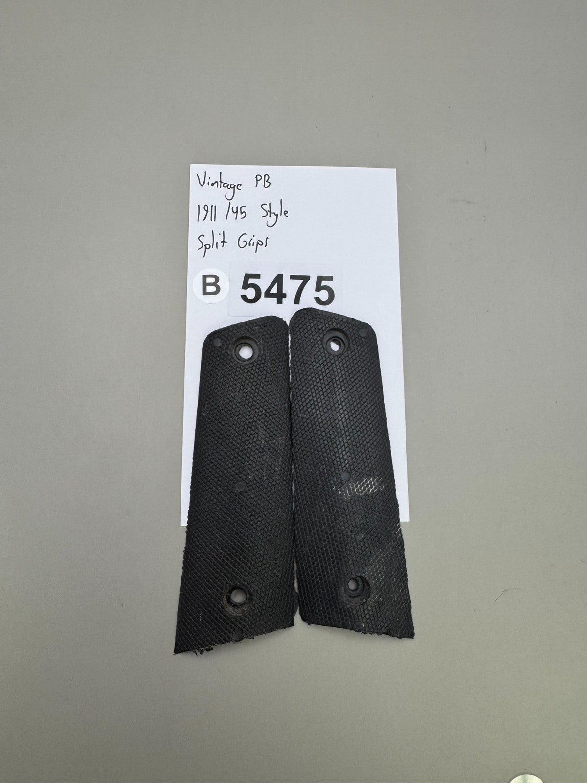 Vintage PB 1911/45 Style Split Grips-Matte Black