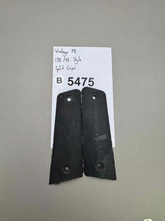 Vintage PB 1911/45 Style Split Grips-Matte Black