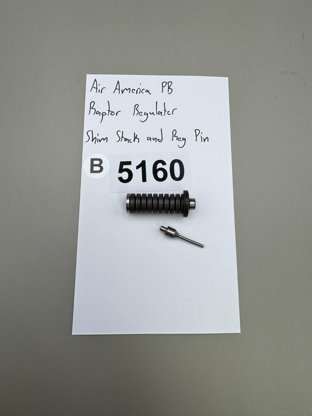 Air America PB Raptor Regulator Shim Stack and Reg Pin