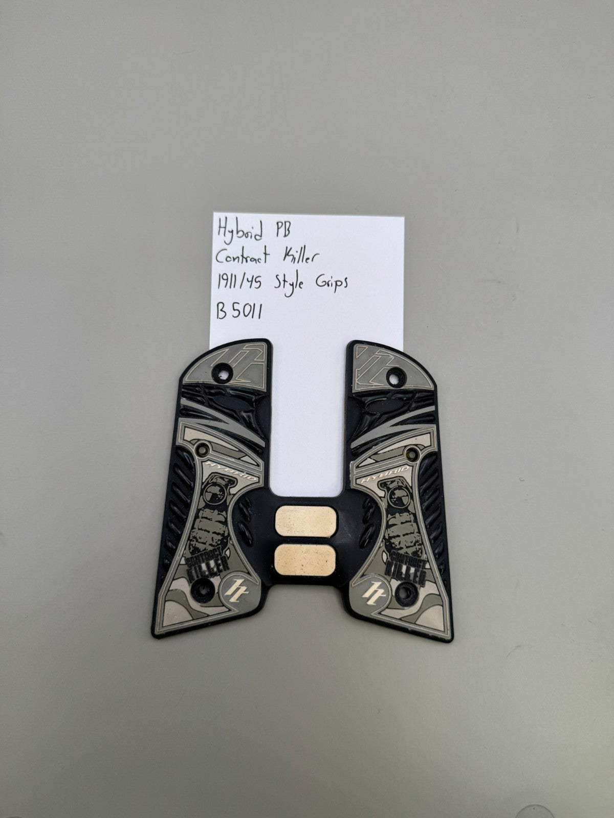 Hybrid PB Contract Killer 1911/45 Style Grips-Grey