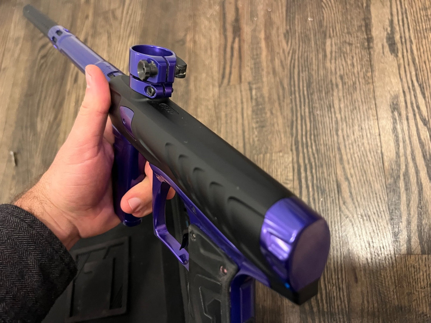 Purple and Black Field One Force Paintball Marker