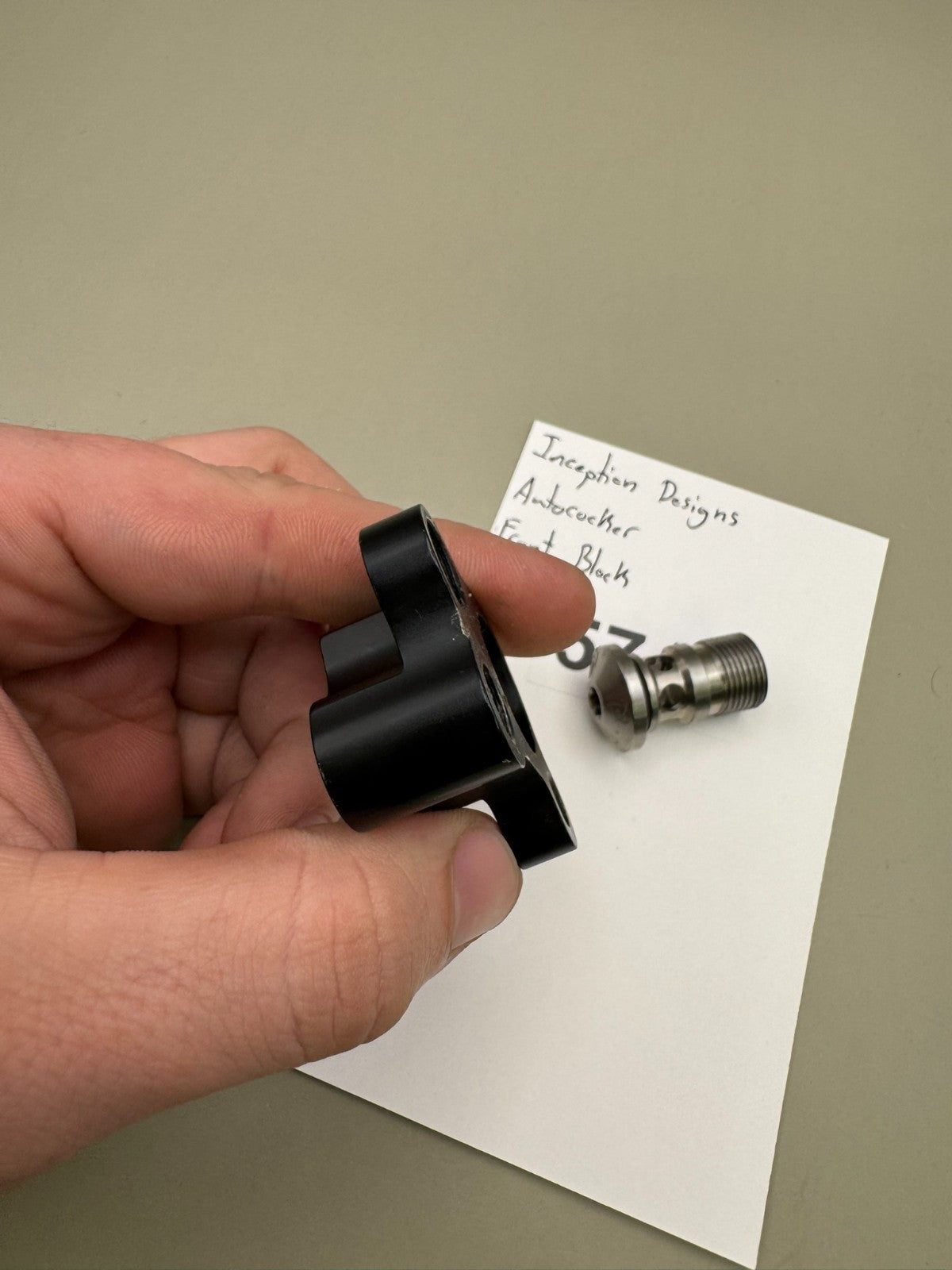 Inception Designs Autococker Front Block-Satin Black