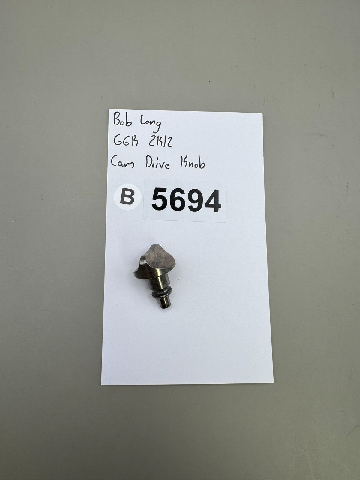 Bob Long G6R 2K12 Cam Drive Knob-Silver