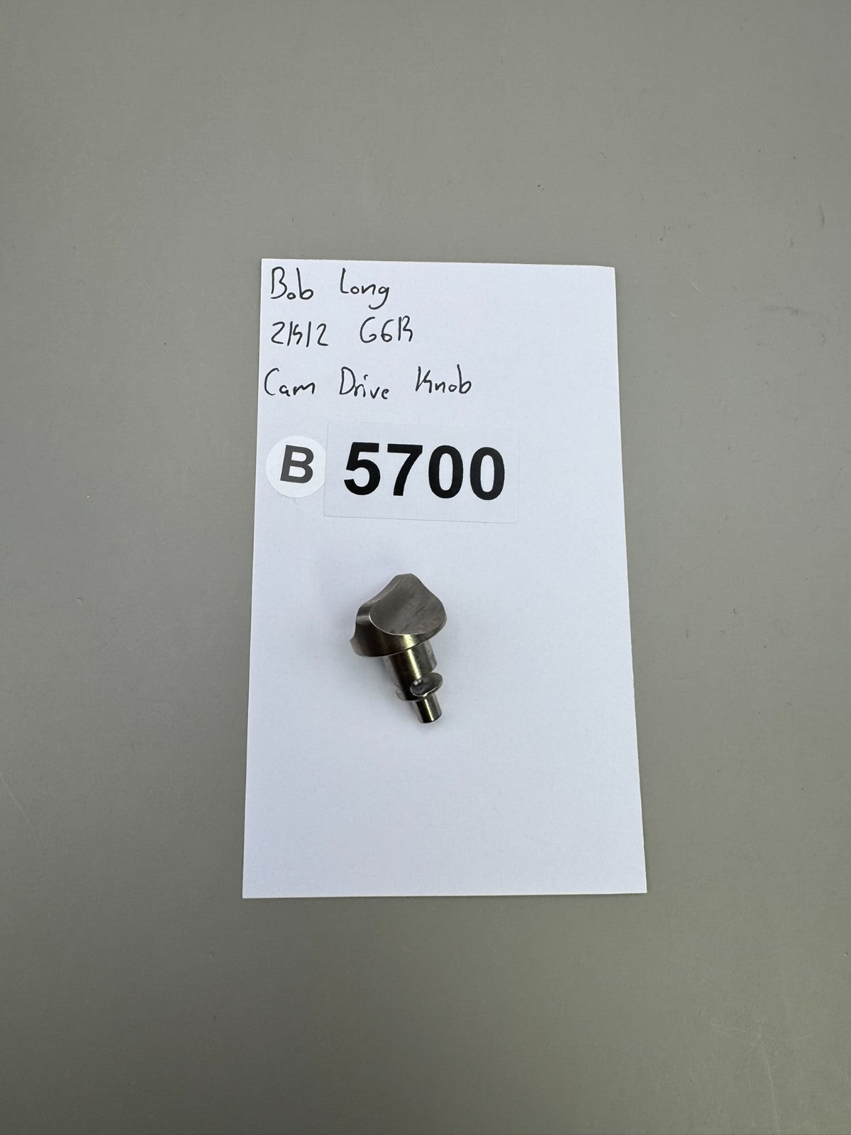 Bob Long 2K12 G6R Cam Drive Knob-Silver
