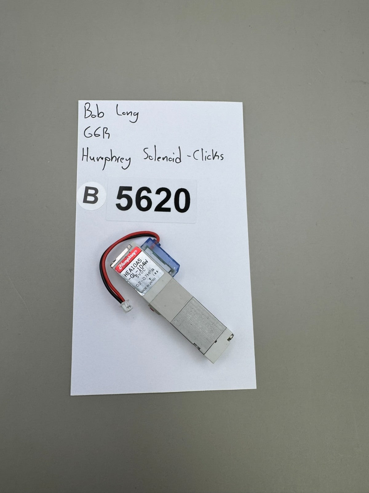 Bob Long G6R Humphrey Solenoid-Clicks