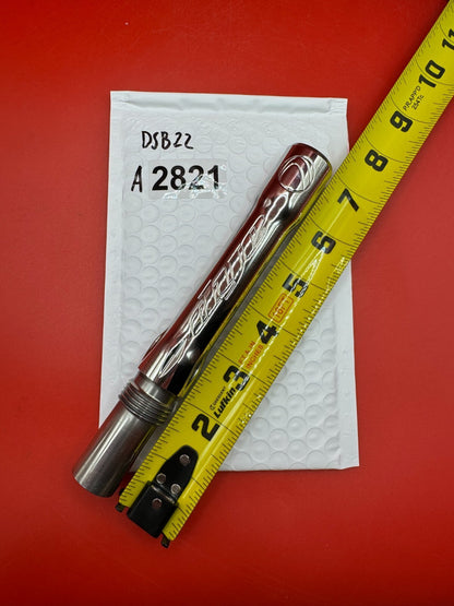 Dye SS Angel Threaded .688 Paintball Barrel Back - Silver - used paintball barrel back - silver