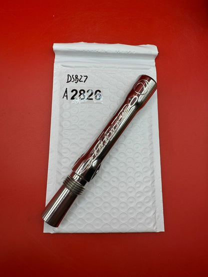 Dye SS Angel Threaded .688 Paintball Barrel Back - Silver - used paintball barrel back - silver