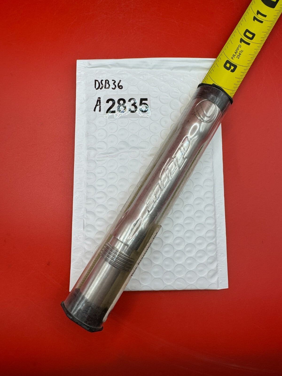 Dye SS Angel Threaded .688 Paintball Barrel Back - Silver - used paintball barrel back - silver