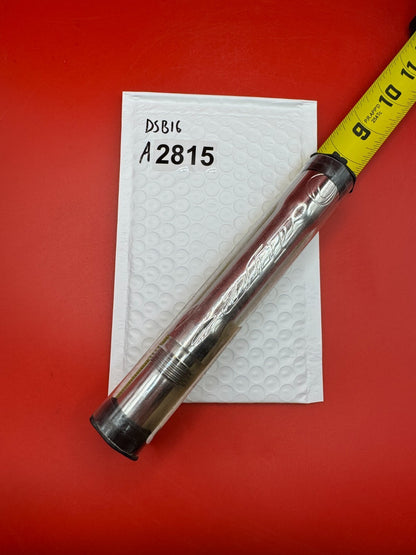 Dye SS Angel Threaded .688 Paintball Barrel Back - Silver - used paintball barrel back - red/silver