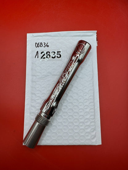 Dye SS Angel Threaded .688 Paintball Barrel Back - Silver - used paintball barrel back - silver