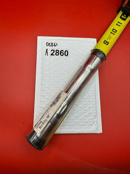 Dye SS Angel Threaded .688 Paintball Barrel Back - Silver - used paintball barrel back - silver/red anno