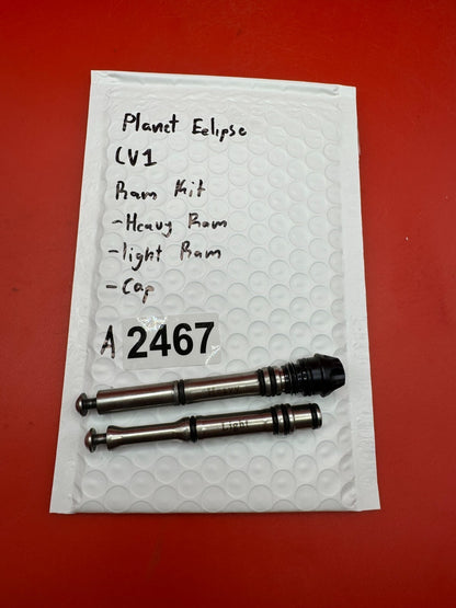 Planet Eclipse LV1 RAM Kit -Heavy RAM -Light RAM -Cap - used paintball ram kit - silver/black