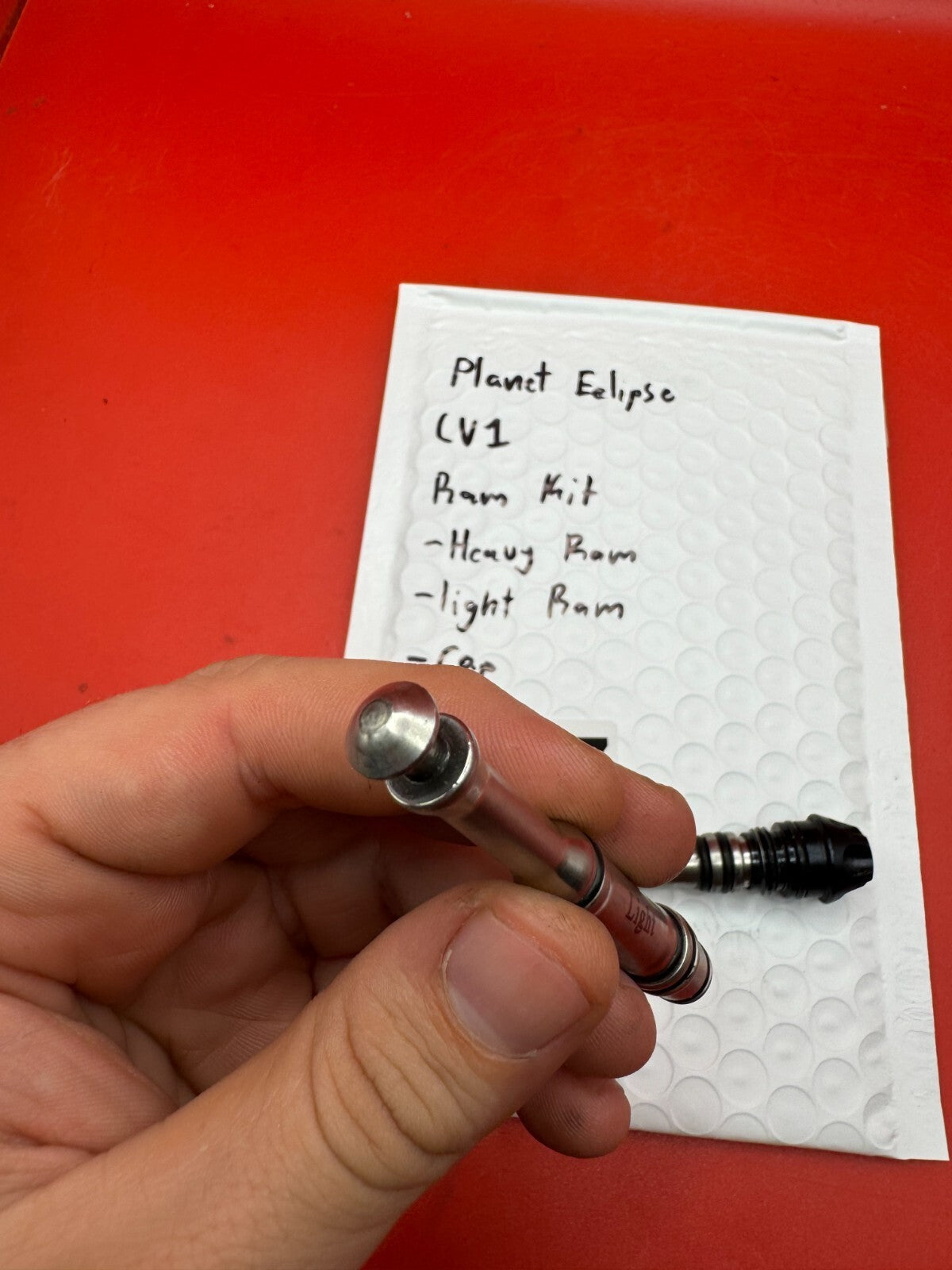 Planet Eclipse LV1 RAM Kit -Heavy RAM -Light RAM -Cap - used paintball ram kit - silver/black