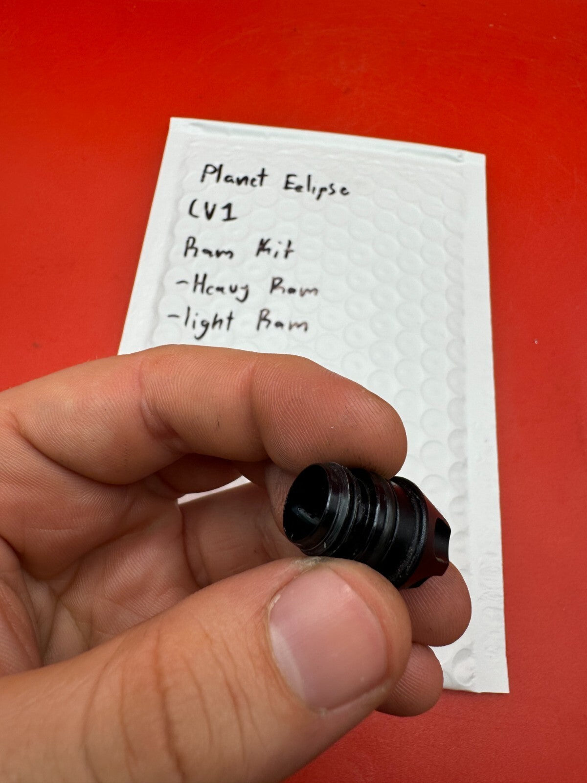 Planet Eclipse LV1 RAM Kit -Heavy RAM -Light RAM -Cap - used paintball ram kit - silver/black