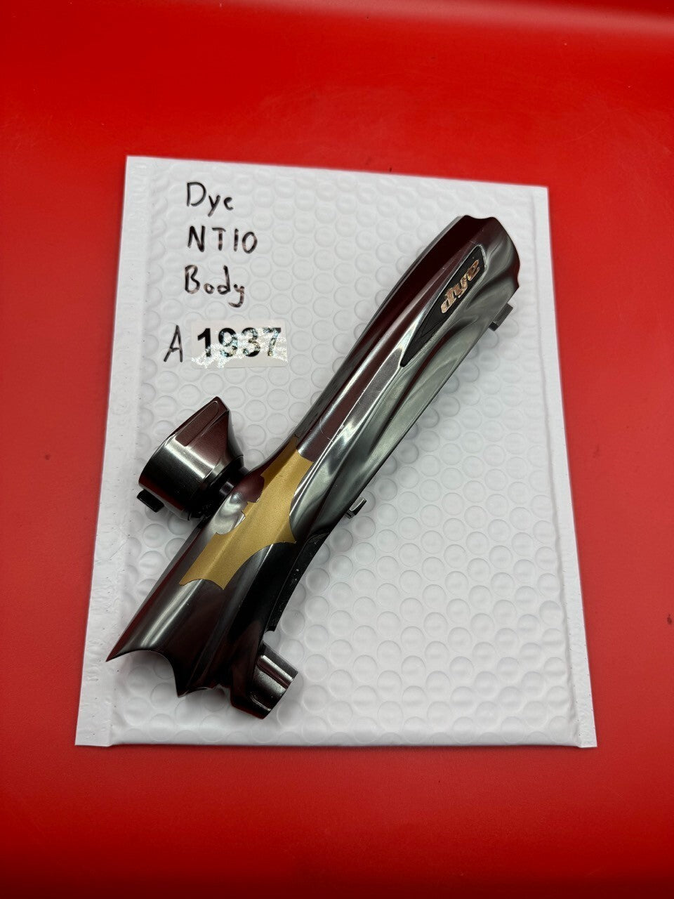 Dye NT10 Body - used paintball marker body - dark red/silver/gold fade