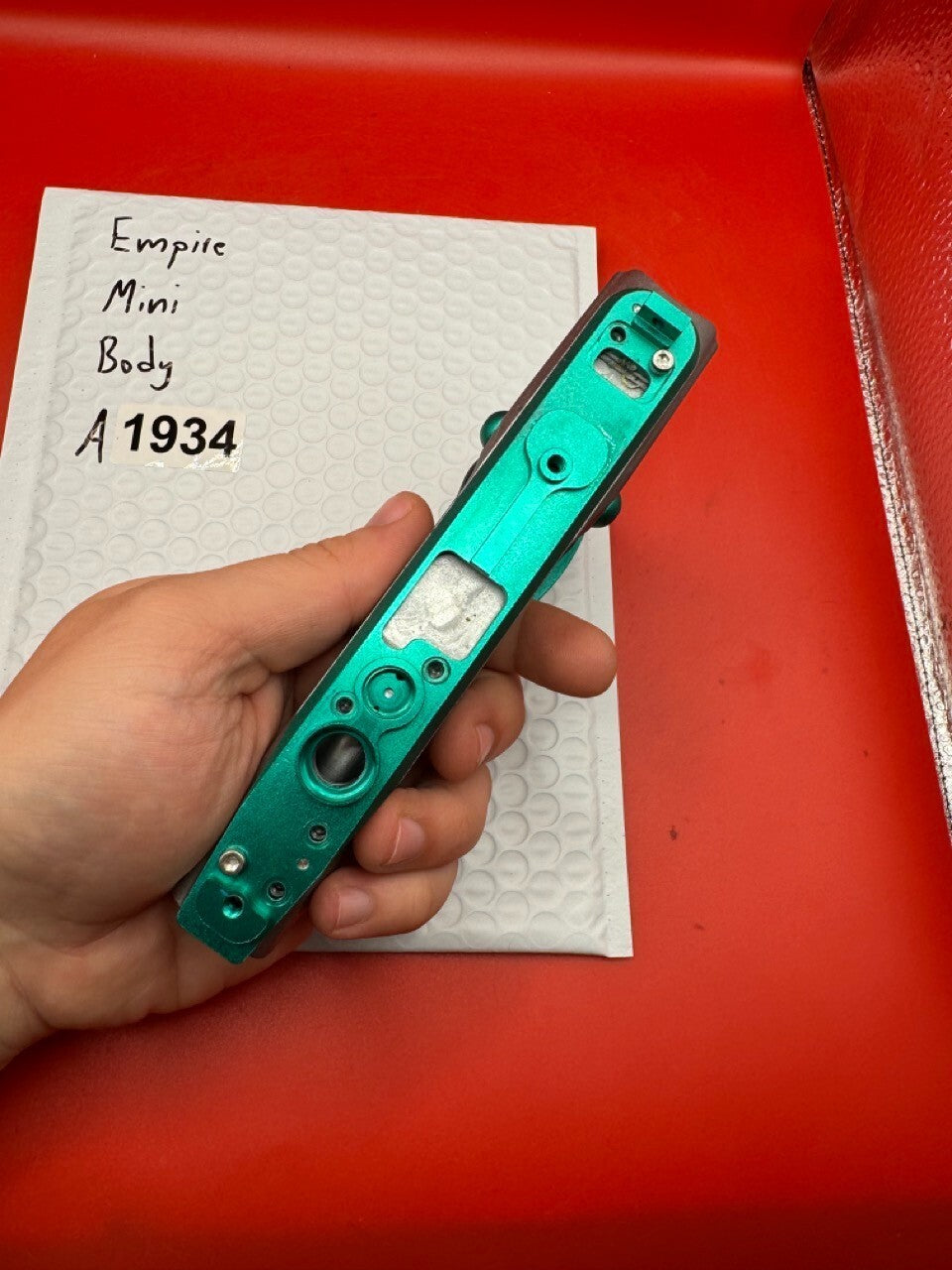 Empire MIni Body - used paintball body - silver/teal