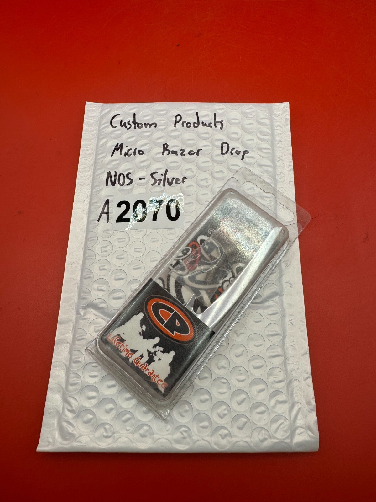 Custom Products Micro Razor Drop NOS-Silver - used paintball drop forward - silver
