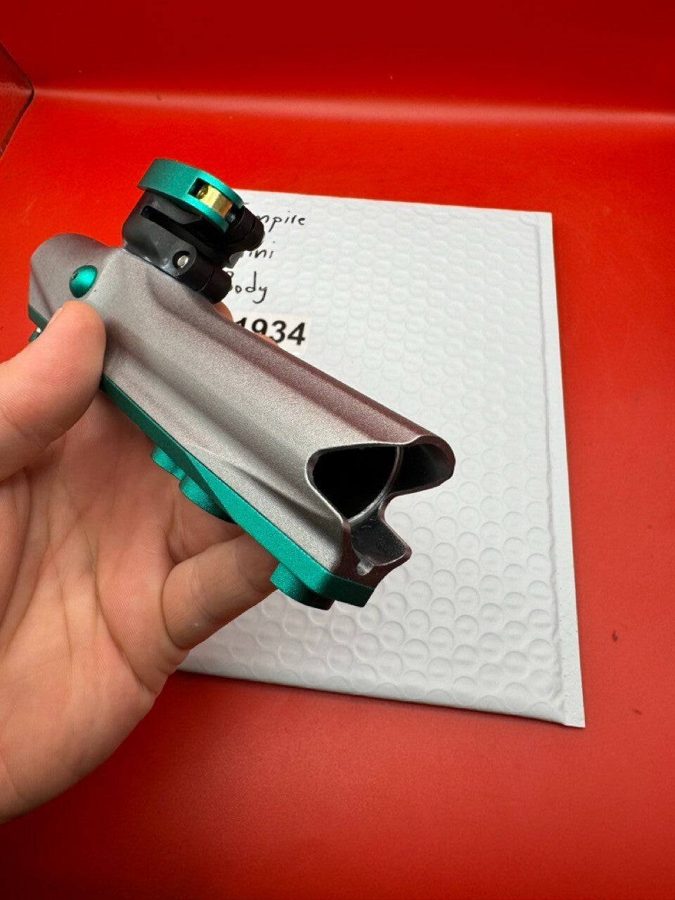 Empire MIni Body - used paintball body - silver/teal