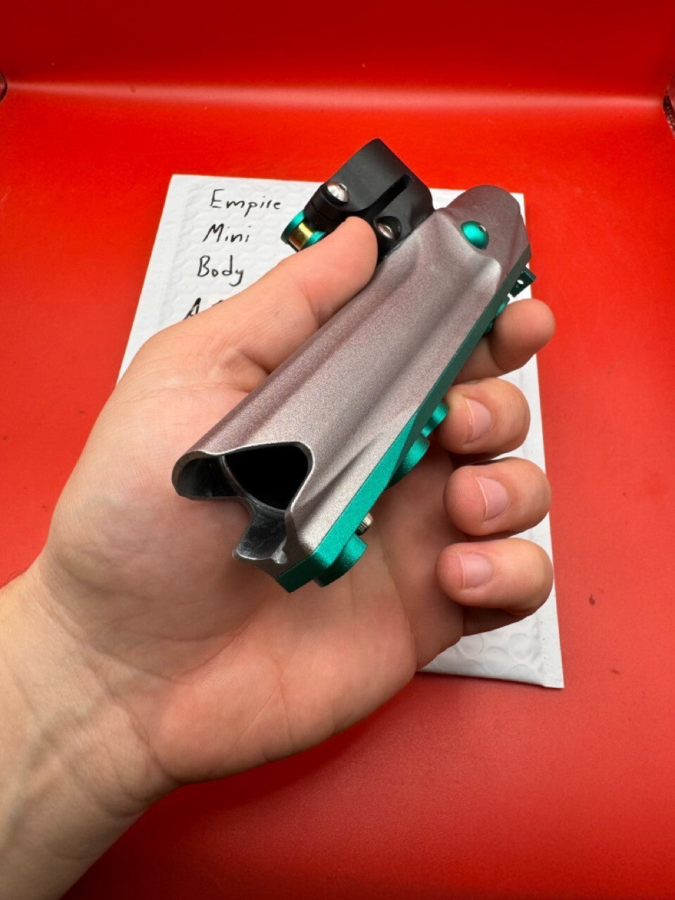 Empire MIni Body - used paintball body - silver/teal
