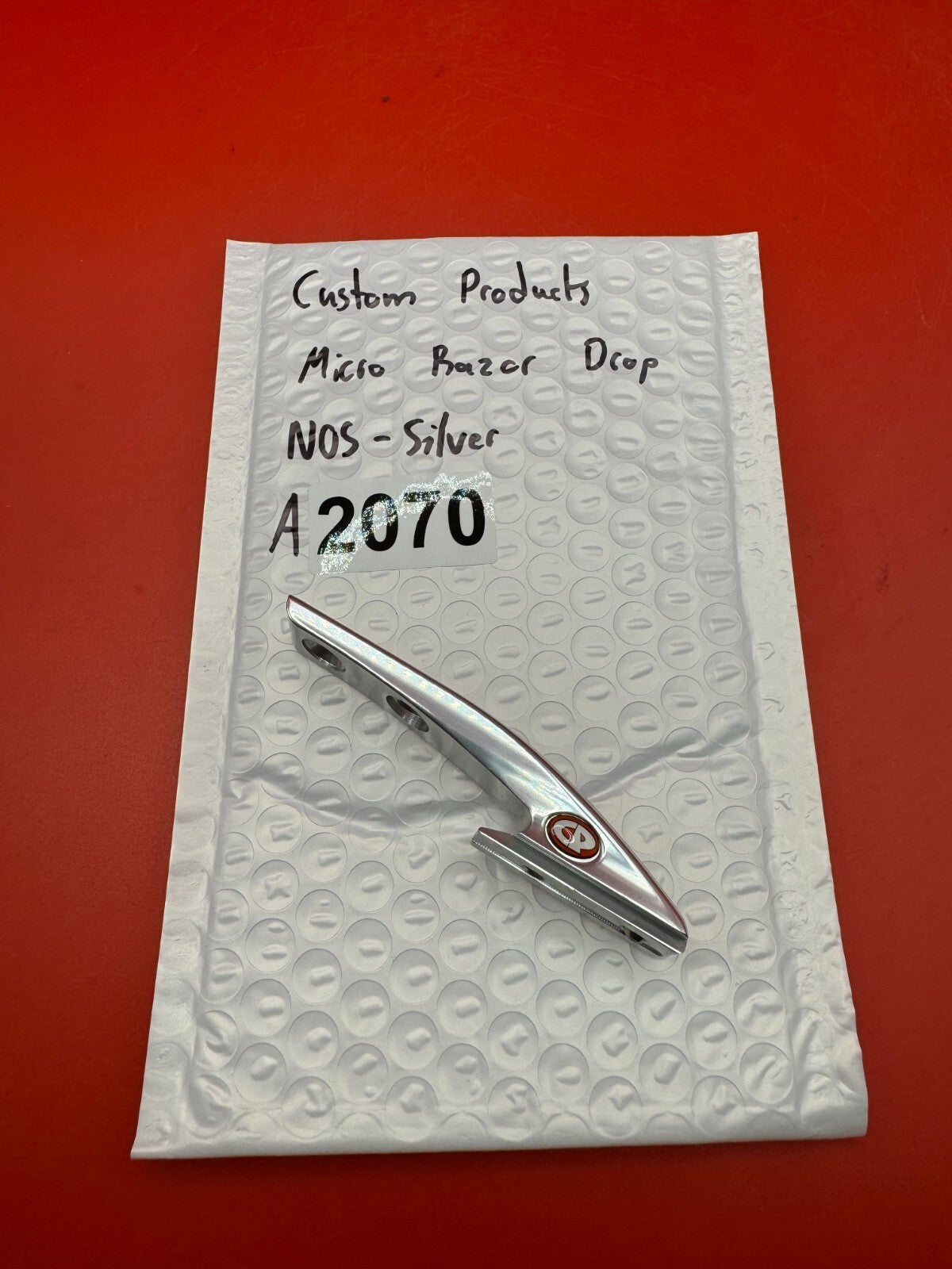 Custom Products Micro Razor Drop NOS-Silver - used paintball drop forward - silver