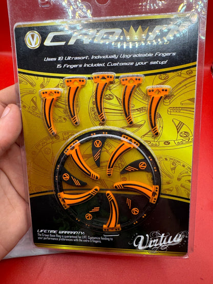 Virtue Crown Speed Feed Rotor NOS-Orange - used paintball speed feed - orange