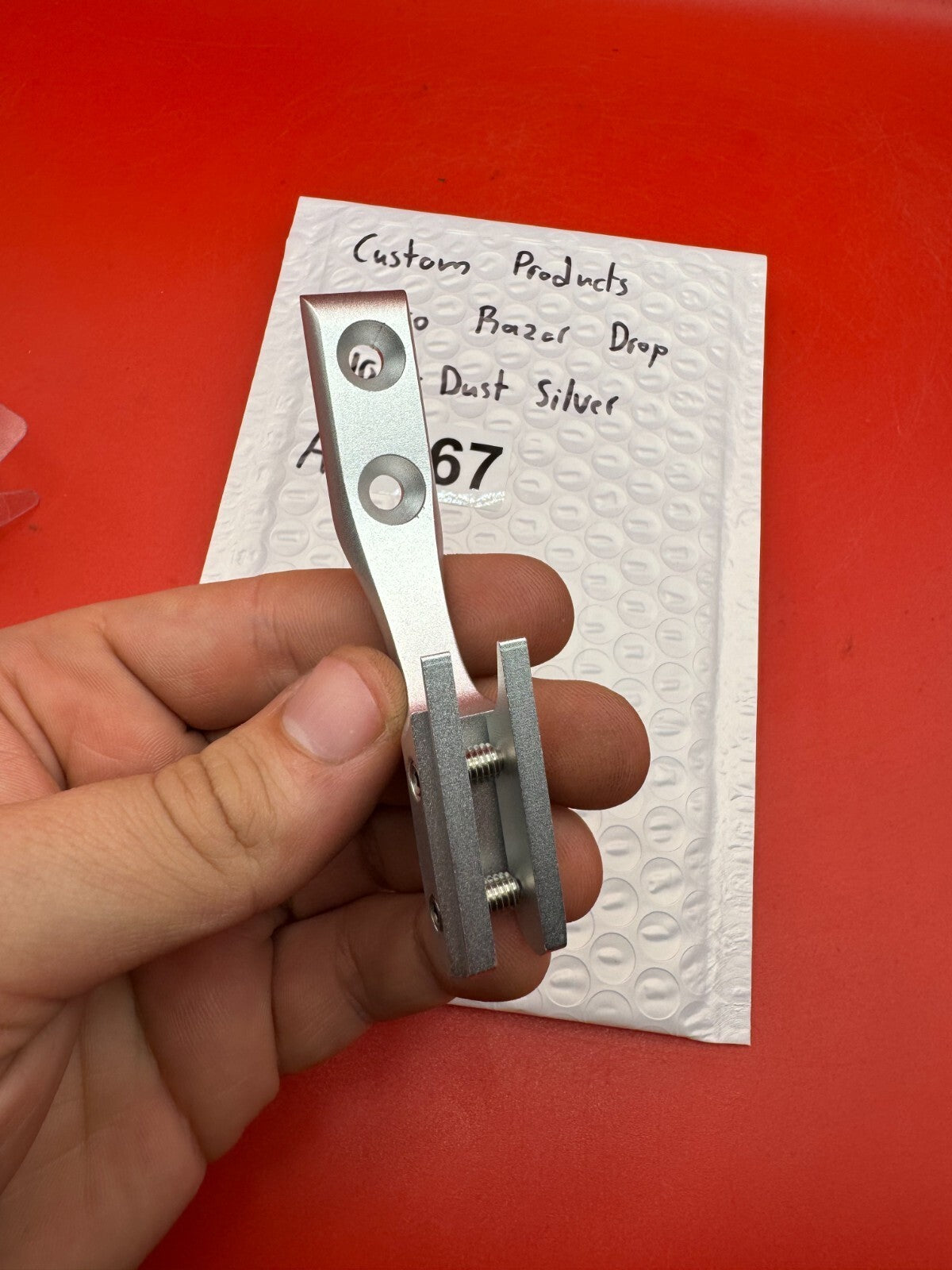 Custom Products Micro Razor Drop NOS-Dust Silver - used paintball trigger - dust silver