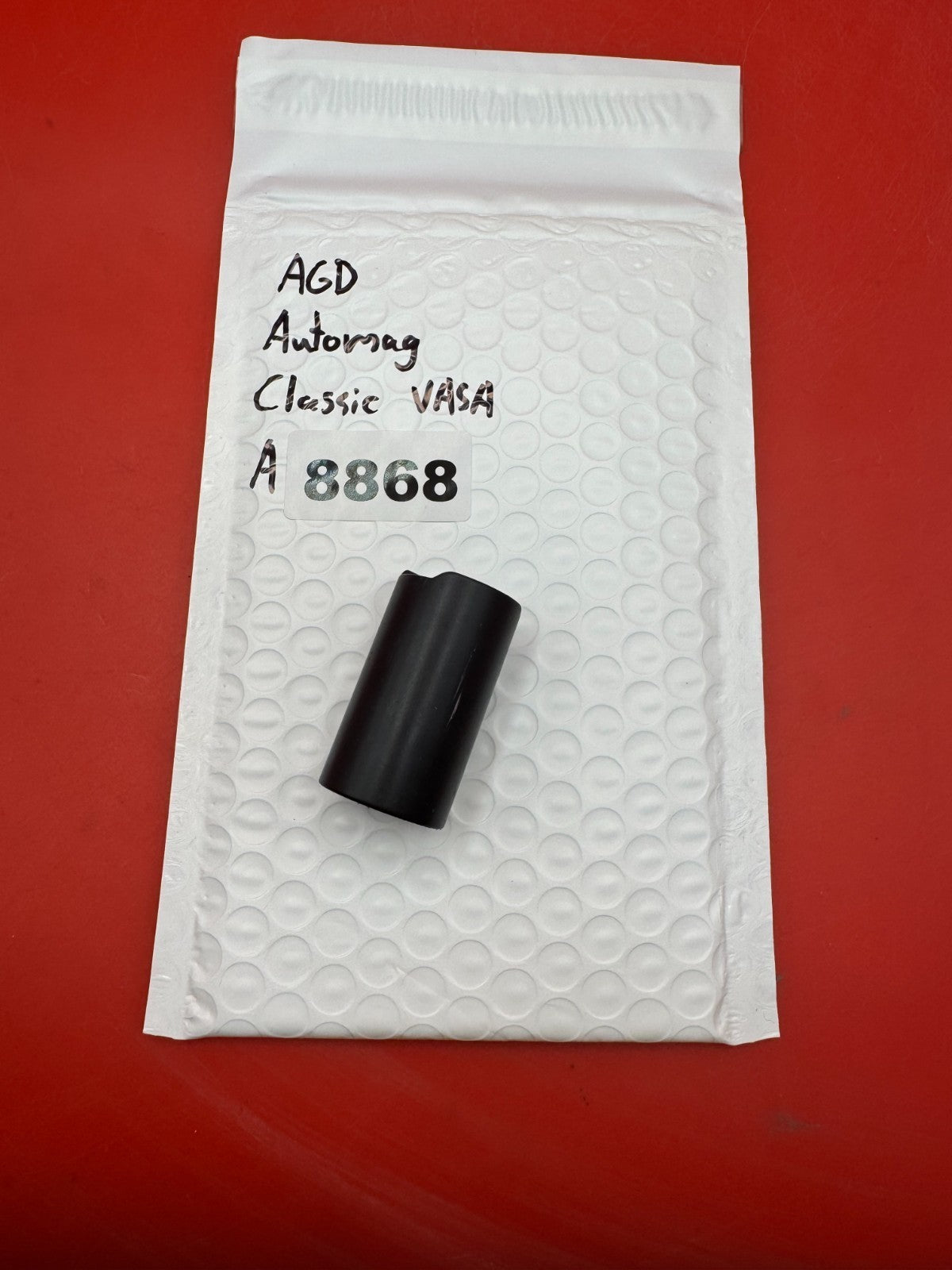 AGD Automag Classic VASA vertical air source adapter black anodized - used paintball part