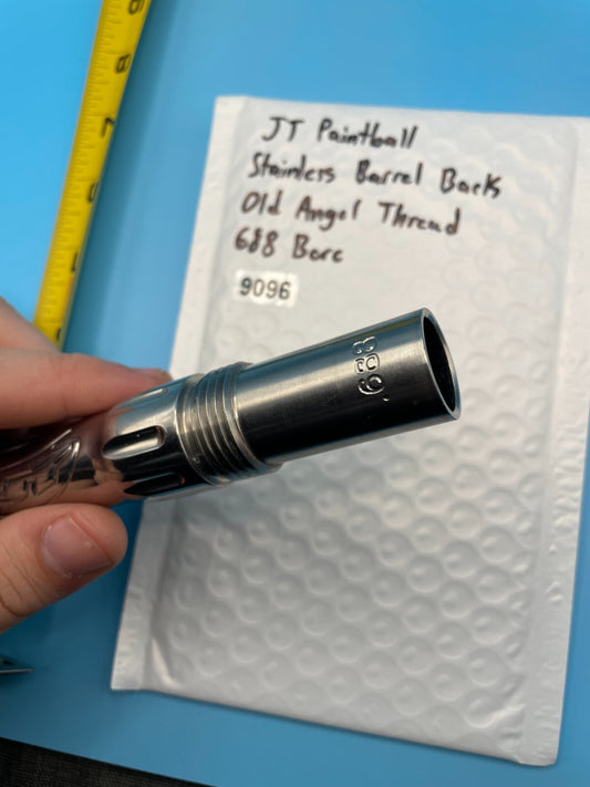 JT Paintball Stainless Barrel Back Old Angel Thread 688 Bore - Silver